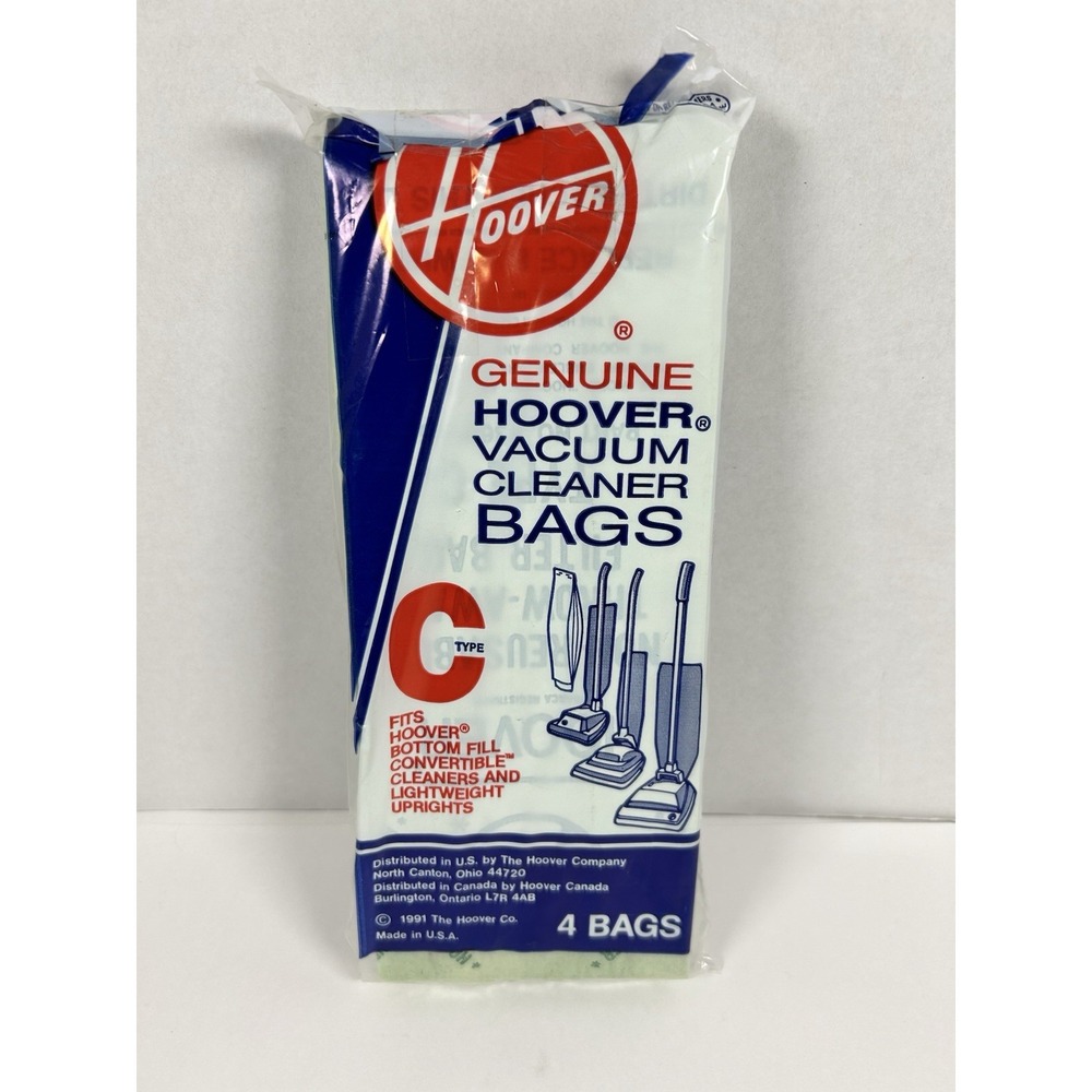 Hoover Type C Vacuum Cleaner Bags Bottom Fill Convertible 3 bags